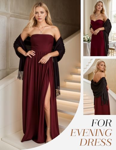 Women's Scarf Pashmina Shawls and Wraps for Evening Dress Wedding Bridal Bridesmaid Winter Warm Long Large Scarves3