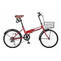 Audiアウディ折り畳み自転車20インチレッド シマノ6段変速