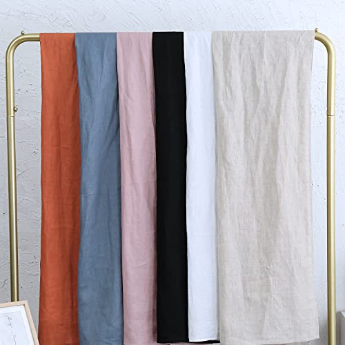 Amazhiyu Pure Linen Scarf for Women Lightweight Fashion Long Scarves Solid Color4