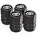 Tire Valve Caps, Valve Stem Caps Fit Toyota, Corolla, RAV4, Highlander, Alloy Car Tire Caps for Corrosion Resistant Leak-Proof Car Accessories, Black