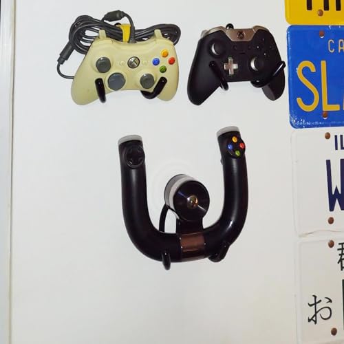 Image of 3 Pack Universal Wall Mount for Nintendo Switch Steering Wheels Wall Hanger, Switch Hand Grip Wall Rack,Game Controller Wall Mount Holder,Wii Accessories Organizer- NO Controller- No Falling
