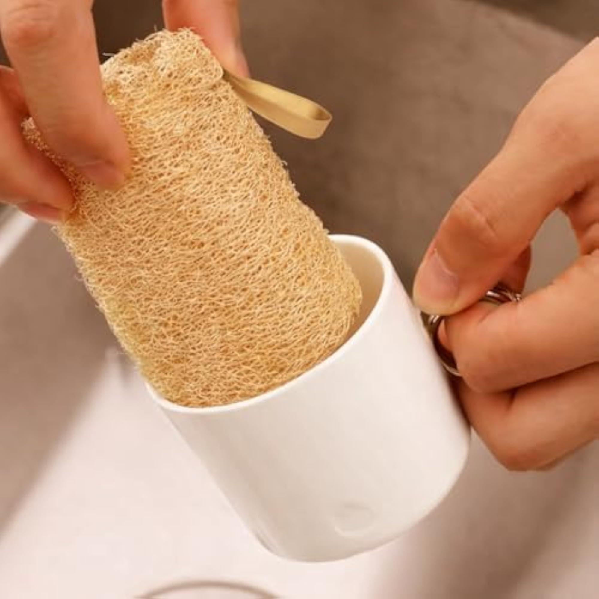 100% Natural Loofah Body Scrubber, Pack of 2