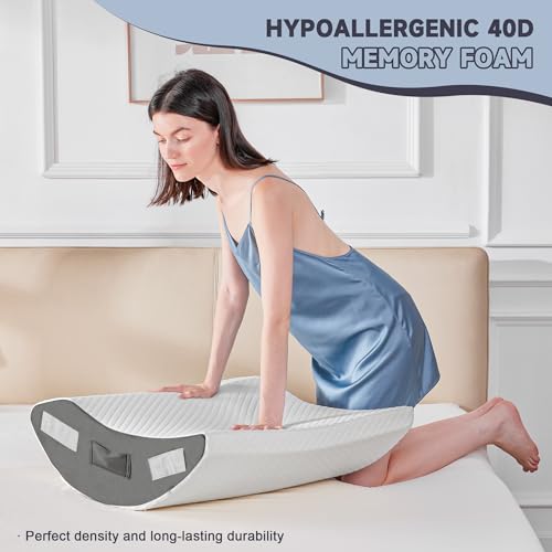4PCS Orthopädische Bett Keil Kissen Set zum Schlafen, Post-Chirurgie Schaum Kissen für Körper, Rücken und Beine Schmerzlinderung, Dreieck verstellbare Stützkissen mit Säure Reflux Schlafkissen Grau