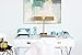 BLU MONACO Aqua Desk Organizer Set for Women – 6-Piece Interlocking Office Supplies Set, Pen Cup, 3 Accessory Trays & 2 Letter Trays, Rose Gold Paper Tray Holder