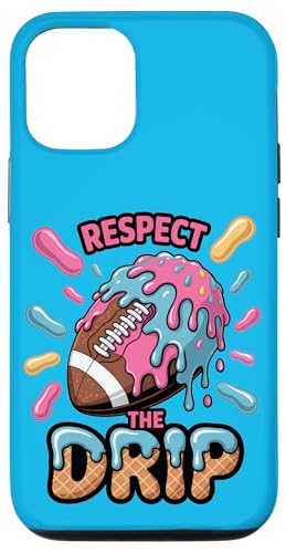 Respect The Drip Football Ice Cream QB RB WR TE Quarterback Case for iPhone 12/12 Pro