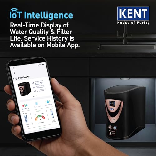 Image of KENT Sterling IoT Under the Counter RO Water Purifier| RO+UV+UF+Alkaline+Copper+TDS Control | IoT Enabled | Fully Automatic On&OFF Operation | 6L |20 LP /Hr|Ideal For Borewell /Tanker /Municipal Water
