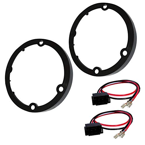 AERZETIX - Kit - 2 adaptadores de alto-falantes, 165 mm, 2 conectores de tomada, portas dianteiras, para carro, C40938A
