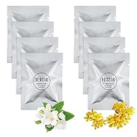 URAQT Auto Aromatherapie Tabletten, 8 Stücke Auto Lufterfrischer Nachfüllungen Feste Duft-Ersatzpads Refill Pads für Auto Aroma Diffusor 4 x Jasminduft + 4 x Duftender Osmanthusduft