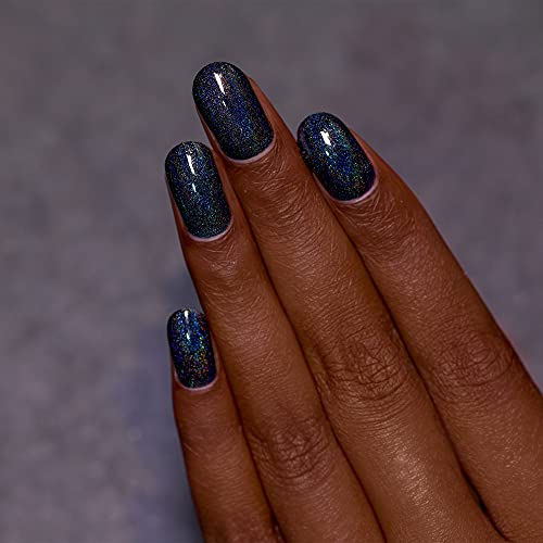 Image of ILNP Black Magic - Deep Black Holographic Nail Polish
