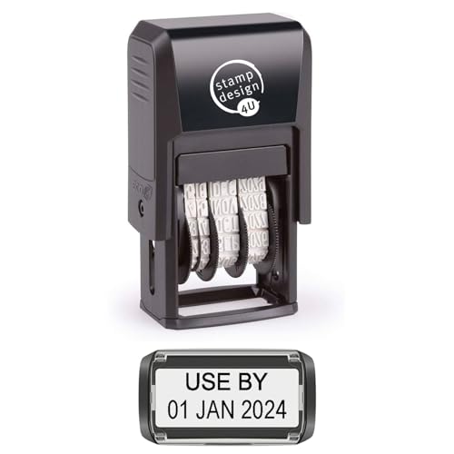 Image of Self Inking Changeable Date Stamp - Use By Date Stamp in Black Ink