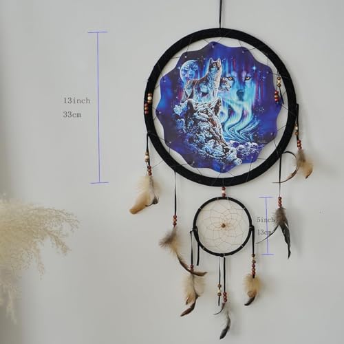 Attrape-rêves loup blanc Remorelt, dcoration d'intrieur chic - 4