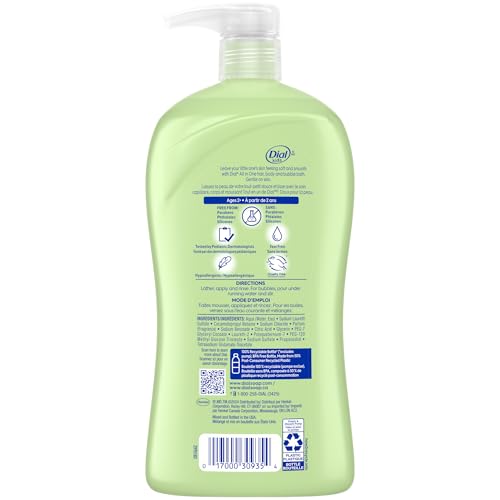 Image of Dial Kids All-in-1 Body Wash + Hair + Bubble Bath, Melon Scent, 32 Fl Oz, Hypoallergenic Body Wash & Shampoo, No Tears Formula for Kids 2+ Years, No Parabens & Silicones