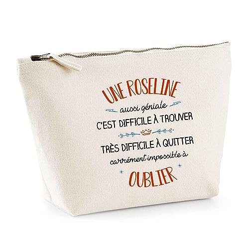 Trousse Une Roseline Aussi géniale | Pochette Toilette Maquillage Idée Sac Cadeau Trousse Une Roseline Aussi géniale | Pochette Toilette Maquillage Idée Sac Cadeau