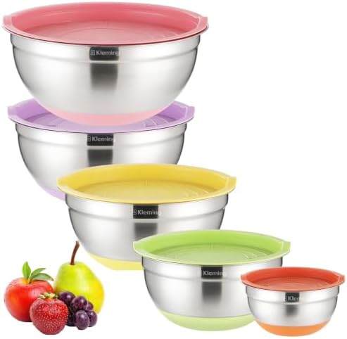 COMO FAZER BOLO DE AMENDOIM MUITO FÁCIL E RÁPIDO 43 Kleming Kit 5 Tigelas Bowls de Inox, com Tampas Base de Silicone ...