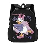 [Outfly] デイジーダック (2) リュックサック アニメ バックパック 軽量 通学 旅行 多機能 男女兼用 お祝い プレゼント ブラック QAS86