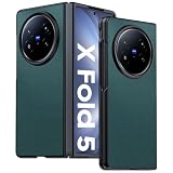 QJONSIU Custodia Compatibile con vivo X Fold 5, Antigraffio Custodia in Pelle PU Protettiva Ultrasottile-Verde