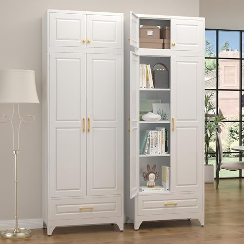 Image of SteeLoong 90 inch Metal Storage Cabinet with Doors and 3 Adjustable Shelves