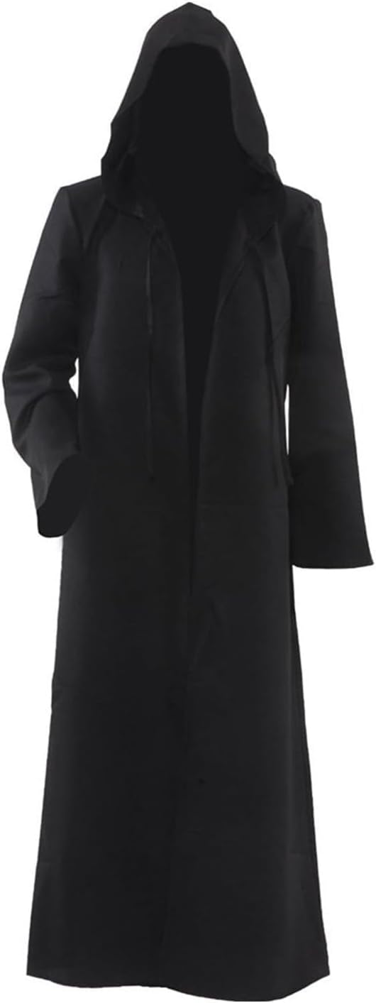 Cosplaysky Men Tunic Hooded Knight Halloween Cloak for Jedi Robe Costume