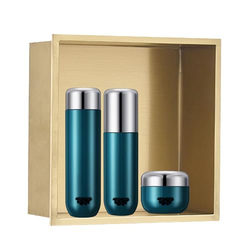 Niche de douche encastrée en acier inoxydable pour gagner de la place sans carrelage