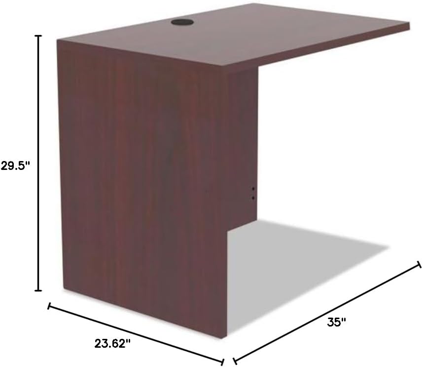 Alera Valencia Series Reversible Return/Bridge Shell, 35w x 23 5/8d, Mahogany