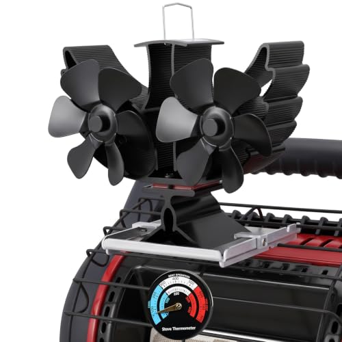 YOSN Dual Motors Heat Powered Fireplace Fan