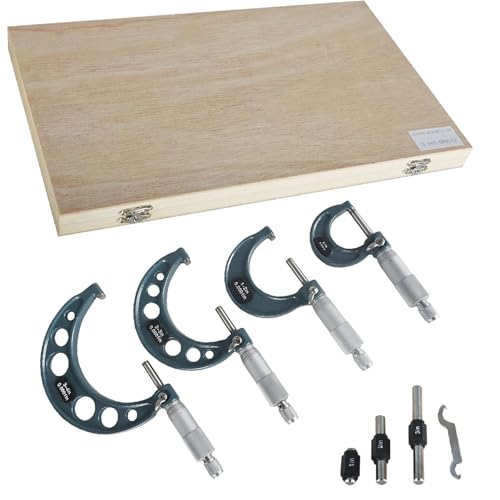 Micromètres extérieurs 0-4" marddpair avec touches carbure de tungstène 0.0001 pouce
