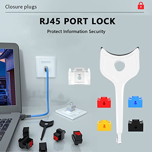 Image of 72 Pcs RJ45 Port Lock with 3 Keys, Locking RJ45 Port /Dust Blocker,Compatible with Computer,TV,Router,Other Devicesrj45 (Yellow)