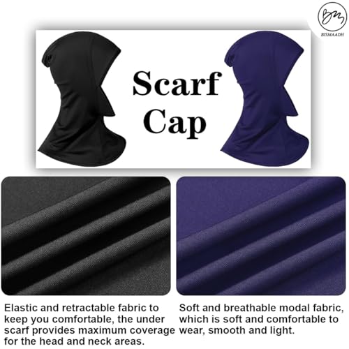 BISMAADH Ready To Wear Hijab for Women, Muslim Instant,Soft Jersey Scarf, Islamic Clothes, Long Hijabs, Abaya4