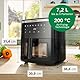 Bosch Heißluftfritteuse Serie 6, XXL Air Fryer, 7,2 L Fassungsvermögen, 7 voreingestellte Programme, beleuchtetes Sichtfenster, bis zu 65% schnelleres Kochen, Schwarz, MAF671B0