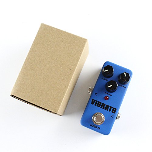Tongping Kokko Vibrato Effektpedal für E-Gitarre, True Bypass-Vollmetallgehäuse
