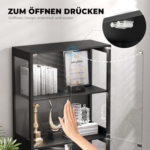 Sammlervitrine Brottar mit LED Beleuchtung und Glastüren