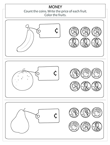 Kindergarten Math Workbook: Practice Number Addition, Subtraction, Measurement, Shapes, Time and Money - Image 9
