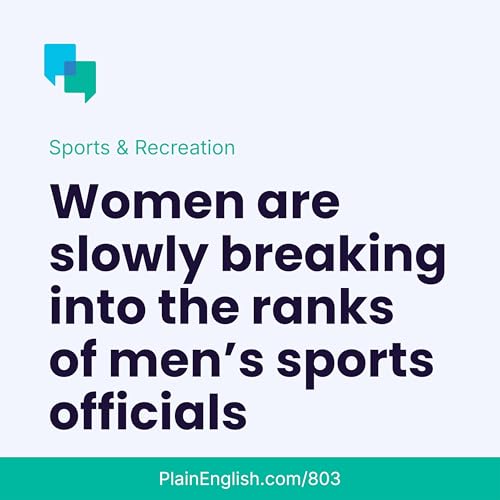 Page de couverture de Women are making inroads into officiating men’s sports