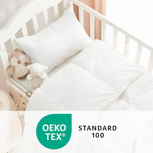 Miniatura 5 de Decasatextil Edredón Para Bebé 100 X 130 Cm, Cuna 60 X 120 Cm, Blanco 400 Gsm, Certificado Ökotex, Suave Y Transpirable