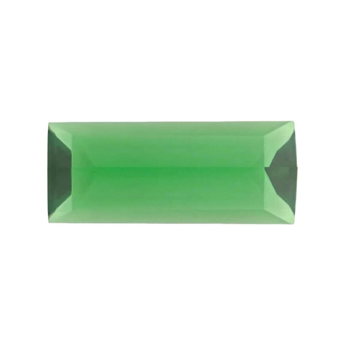 Lot de 50/100 perles rectangulaires en oxyde de zirconium multicolore 5A synthétiques pour bijoux, 1 x 2 mm à 3 x 6 mm, 2,5 x 5 mm, vert, 50 pièces