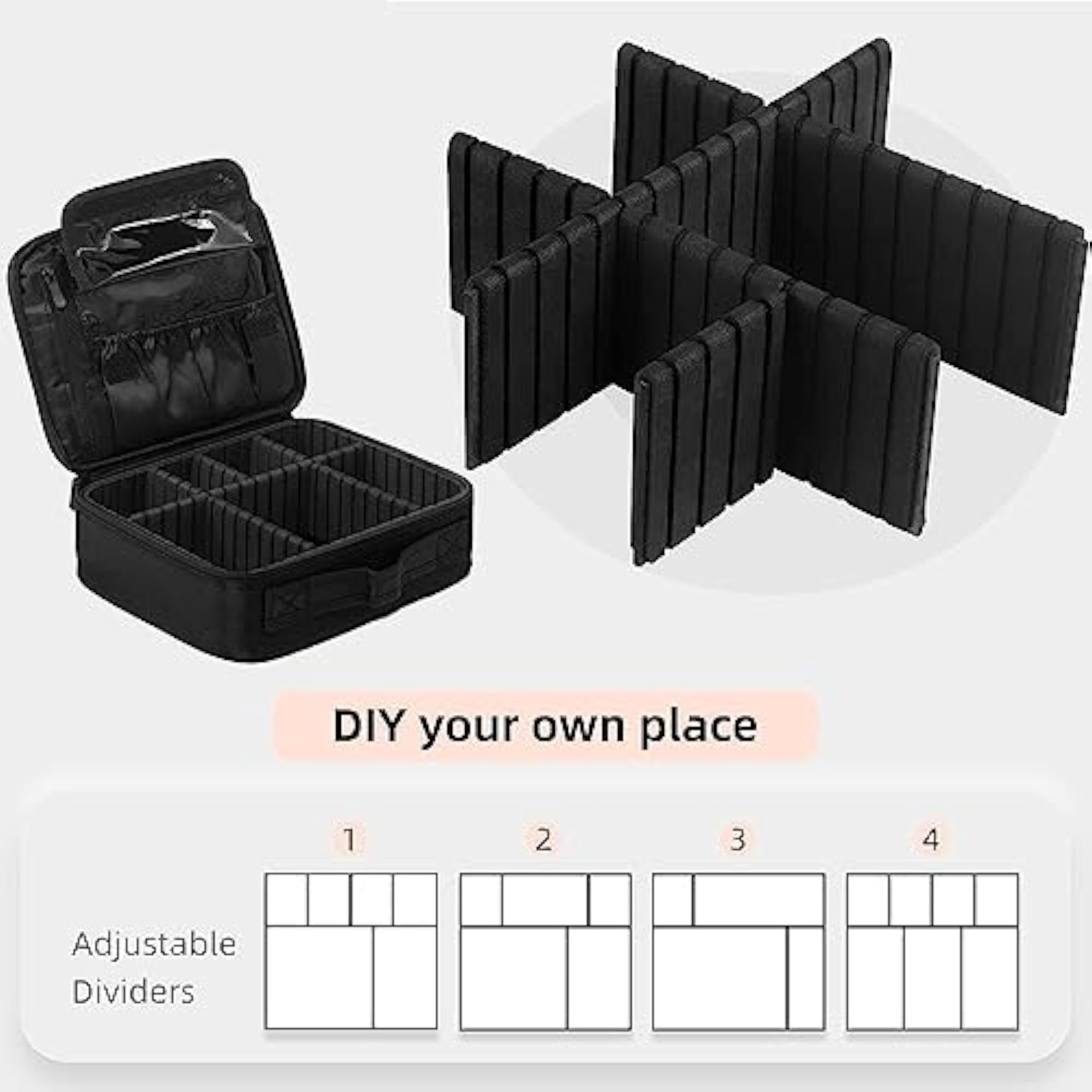 Extra Large Makeup Box for Girls, Vanity Bag Organizer
