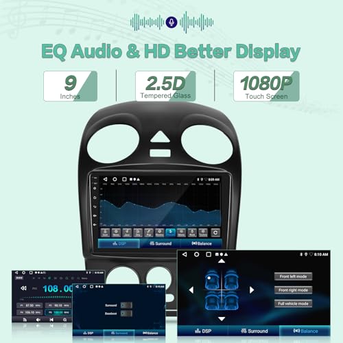 Radio para VW Beetle 2004-2010 con pantalla táctil 9 pulgadas miniatura 6