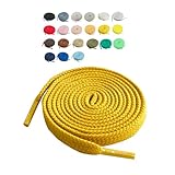 [アクティカ] 靴ひも 石目平シューレース 150cm スニーカー 8~9穴 ハイカット マスタード 8mm