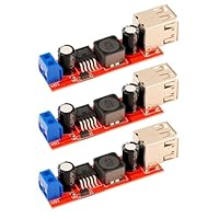 Double USB DC-DC Step Down Converter 6V-40V bis 5V 3A Buck Spannunswandler Charge Power Supply Module (3 Pack)