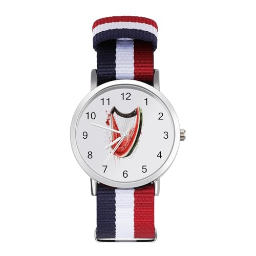 Watermelon Harp Funny Wrist Watches for Men Women Fashion Graphic Watch for Work Workout