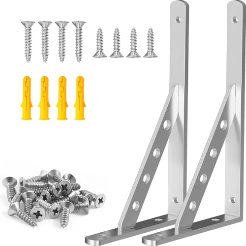 4mm Dick 2 Stück Winkelverbinder Edelstahl Winkel 300x160mm Kleiner Eckverbinder Mit Schraube Eckklammern Metall-Winkel 90 grad für Anbau Eckbeschlag Möbel Tabelle Stuhl Bücherregal