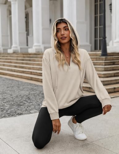 Image of Zeagoo Hoodies for Women Half Zip Up Oversized Sweatshirt Fall Clothes 2026