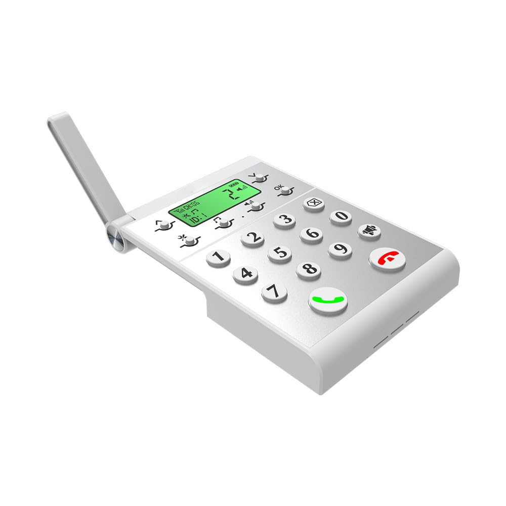 de Intercomunicación Inalámbrico Inteligente Gran Capacidad de Red para Oficina Negocios Casa Oficina/Intercomunicación Habitación a Habitación 38 Tonos Llamada, Negro (Plata #-1)