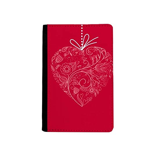 Étui passeport portefeuille Saint Valentin motif fleurs cœur voyage