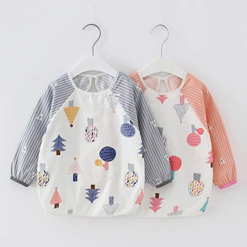 Happy Cherry Mouw Slabbetje Baby Slabbetje Waterdichte Slab met Lange Mouwen Schort Slabbetjes voor Paint Play Te Eten - Image 3