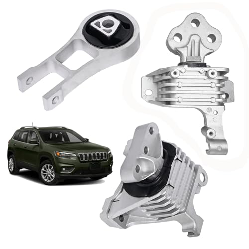 Motor Mount Engine Mmount Compatible with 2014 2015 2016 2017 2018 2019 Jeep Cherokee 2.4L Replace# A5844 A5752 A5825 3378 3380 3308 68192831AF 68418876AB 68157441AD