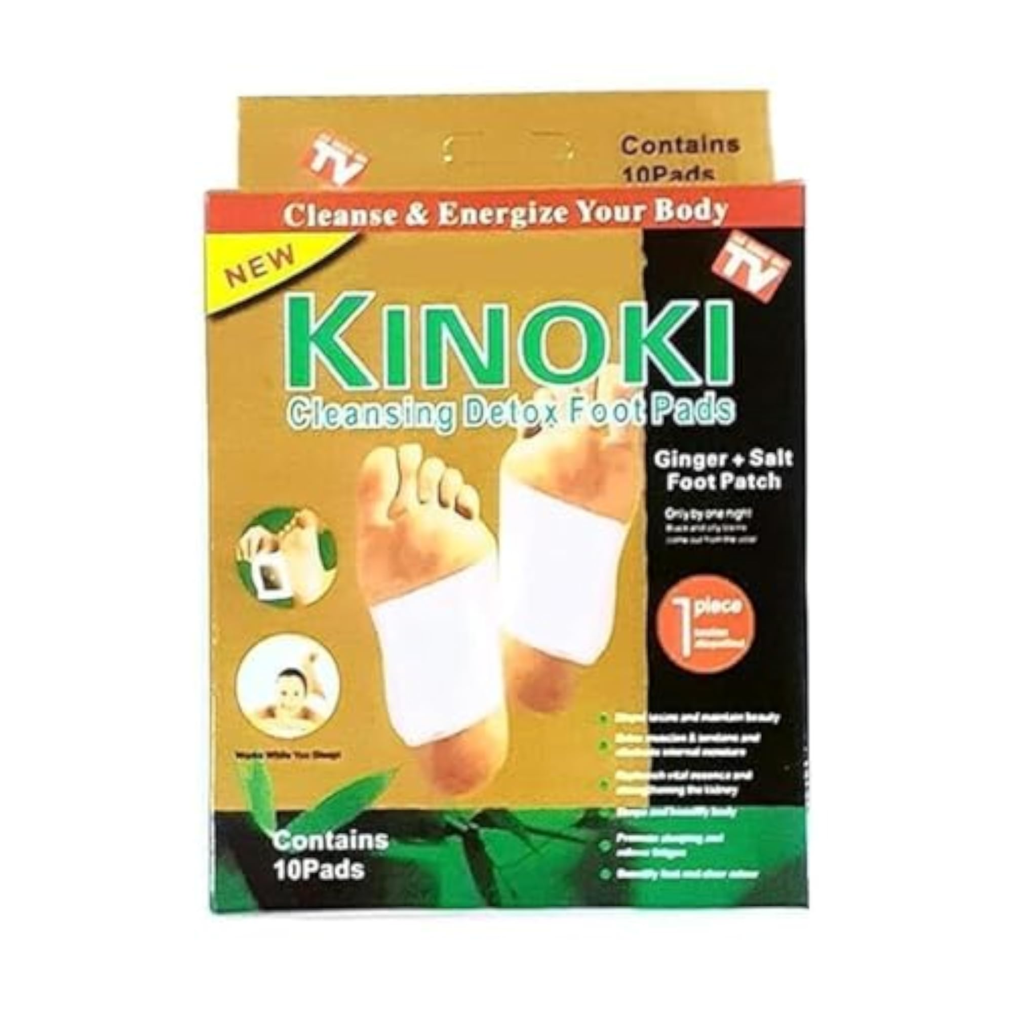 inoki Detox Foot Pads - Ginger & Salt Adhesive Patches