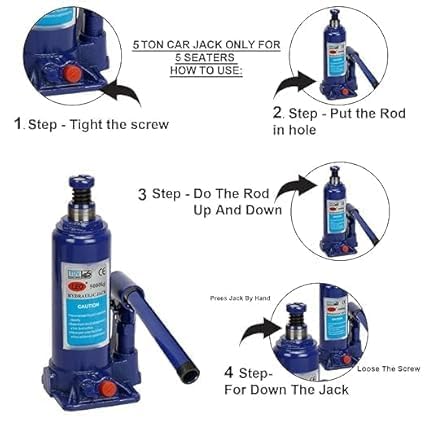 Kalra Enterprises Car Jack Kit with Hydraulic Floor Jack – 5000kg
