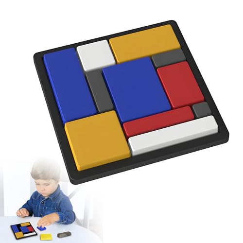 Juego de rompecabezas magnético creativo de madera-Tangram educativo con 128 cartas desafíos progresivos y 88 niveles 4 modos de juego portátil para niños, regalo educativo que estimula la lógica y la
