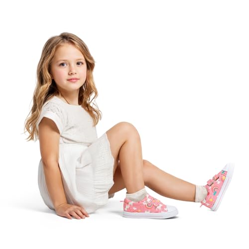 Image of K KomForme Toddler Sneakers Girls Shoes with Dual Hook and Loops | Comfortable, Lightweight